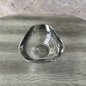 Dorothy Thorpe Style MCM Silver Ombré Fade Triangle Dessert Bowl